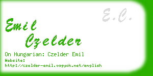 emil czelder business card